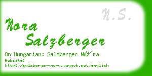 nora salzberger business card
